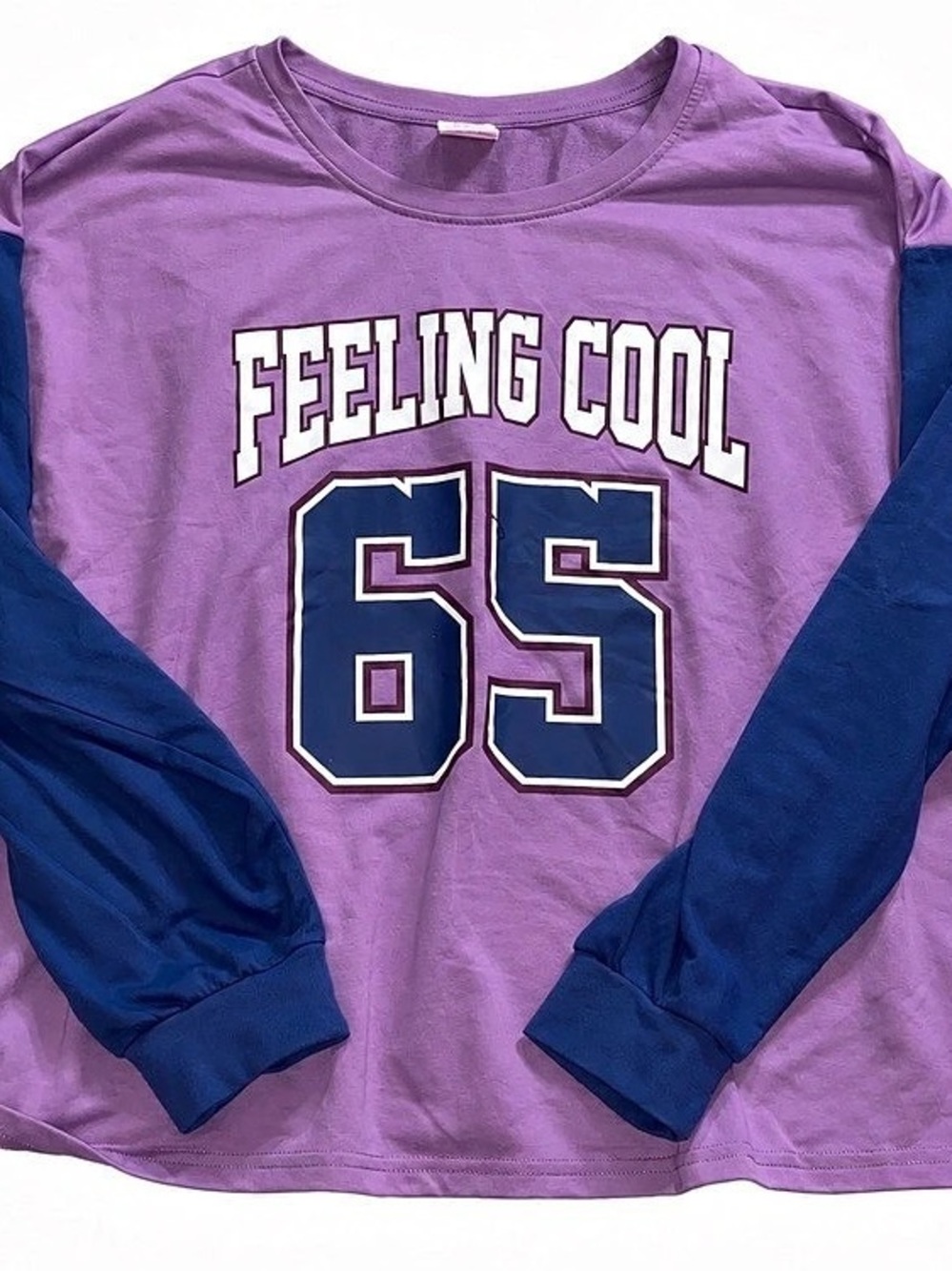 No Boundaries Purple Blue Graphic Long Sleeve Size XXL